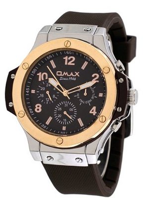 Omax #PA06C55A Sports Bang Collection Multi-Functional Brown Silicone Band
