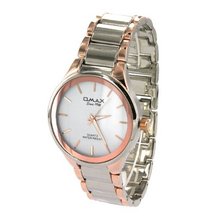 Omax Stainless Steel in Two Tone, Silver and Rose Gold Color - Japan Quartz Movement