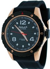 Omax Supreme #SS562 Rose Gold Tone Stainless Steel Resin Band Water Resistant