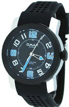 Omax Supreme #TS670 Stainless Steel Black Dial Silicone Band Casual Sports