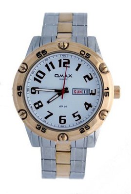 Omax Two-Tone Bronze-Silver Stainless Steel #DZX013A013