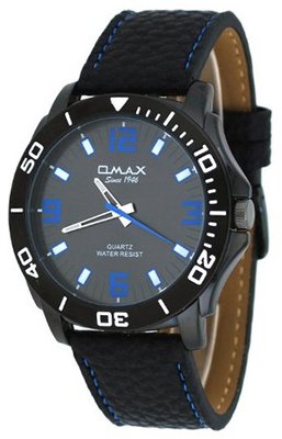 Omax #VXL001 Black Ion Plated Black Dial Casual Analog Sports