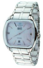 Oniss #ON605-M Sappir White Ceramic with Stainless Steel Silver Trim