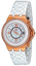 Oniss #ON669-LRG Fantasy Collection Rose Gold Trim MOP Dial White Ceramic