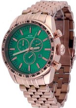Oniss #ON8289-MRG Rose Gold Stainless Steel Green MOP Dial Chronograph