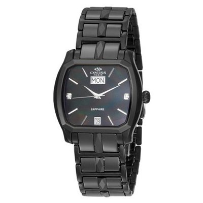 Oniss Paris ON605-LGM BLK Sappir Swiss Quartz Ceramic and Stainless Steel