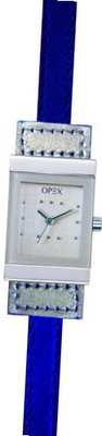Opex 'Kilim' Analog Quartz with Steel Dial and Blue & Silver Leather Strap - X2491LA3
