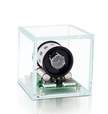 Tourbillon 1 Winder with Digital Displays and Thick Glass Sleeve Enclosure by Orbita