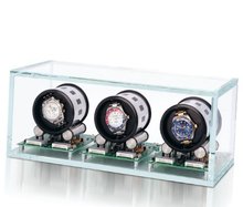 Tourbillon 3 Winder with Digital Displays and Thick Glass Sleeve Enclosure by Orbita