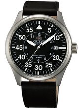 Orient 21-Jewel Automatic Aviator Flight with Black Leather Strap ER2A003B