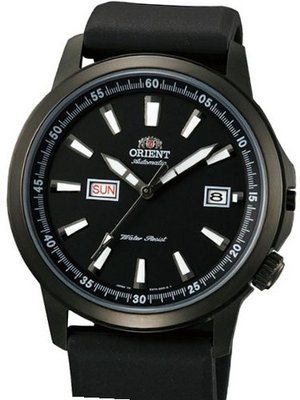 Orient 42mm Black PVD Stingray Day and Date Automatic with Black Dial EM7K003B