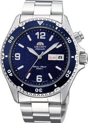 Orient #FEM65002D Blue Mako Stainless Steel 200M Diver