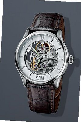 Oris 73476704051MB Artelier Skeleton 734-7670-4051-MB Silver Dial Stainless Steel Case Automatic Movement