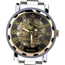 Orkina Fashion Rose Gold Rim Tourbillon Dial Stainless Steel Strap Wrist KC023-SRB