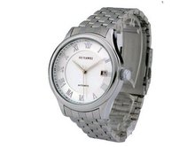 Ouyawei Round Automatic Metal Stainless Steel Silver Band White Dial Silver Bezel Mechanical es