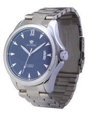 Ouyawei Round Blue Dial Stainless Steal Strap Mechanical es