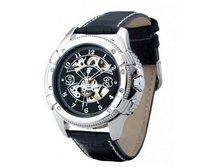 Ouyawei Round Leather Band Water-Proof Metal Alloyed Automatic Mechanical es