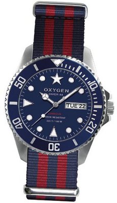 Oxygen Admiral 44 unisex quartz with blue Dial analogue Display and multicolour nylon Strap EX-D-ADM-44-NARE