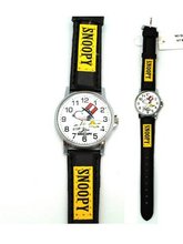 Black and Yellow Leather Band Snoopy - Snoopy