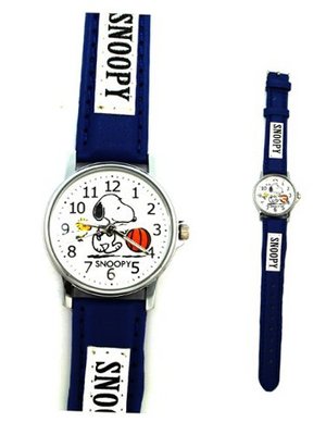 Blue and White Leather Band Snoopy - Snoopy