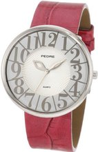 Pedre 6875SX Silver-Tone with Rose Glossy Strap
