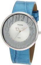 Pedre 6875SX Silver-Tone with Turquoise Glossy Strap