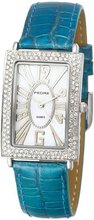 Pedre 7715SX Silver-Tone with Icy Blue Leather Strap