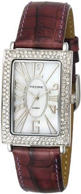 Pedre 7715SX Silver-Tone with Icy Purple Leather Strap