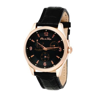 Pere de Temps Unisex Automatic Mechanical Stainless Steel with Rose Gold Overlay Power Reserve