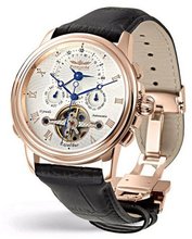 Perigaum Excalibur Dual Time Zone with Rose Gold - White Dial - 0502-RGW