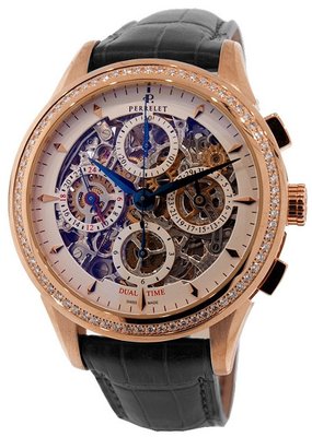 Perrelet Skeleton Chronograph And Second Time Zone A3007/8