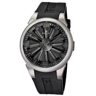 Perrelet Turbine A1064/3 44mm Automatic Stainless Steel Case Black Rubber Anti-Reflective Sapphire