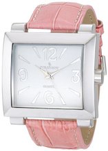 Peugeot 706PK Silver-Tone Pink Leather Strap