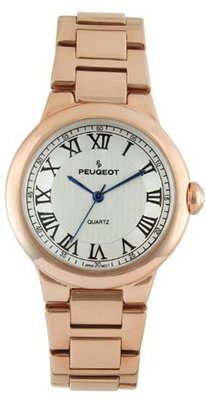 Peugeot 7086RG Roman Guilloche Dial Rose Gold