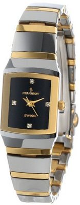 Peugeot PS8056L Swiss Two-Tone Tungsten Carbide Bracelet