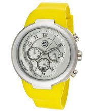 uPhilip Stein Chronograph Light Silver Dial Yellow Silicone 