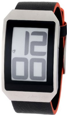 Phosphor Unisex DH02 Digital Hour E-INK Curved Leather Band