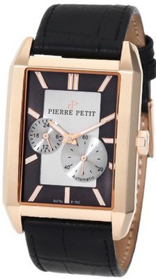 Pierre Petit P-782B Serie Paris Automatic Rose-Gold PVD Rectangular Leather