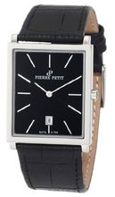 Pierre Petit P-789A Serie Nizza Square Black Dial Genuine Leather