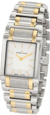 Pierre Petit P-794F Serie Laval Two-Tone Square Case Diamond Bracelet