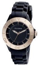 Pilgrim Quartz Uhr mit Gummiarmband 701234101 with Rubber Strap