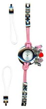 Playboy Pink With Charms & Changeable White Strap