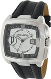 Police 13895JS-04 Commander Silver and Black Leather Strap