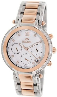 Precimax Glimmer Elite PX13350 Two-Tone Stainless-Steel Mother-Of-Pearl Dial Swiss Chronograph