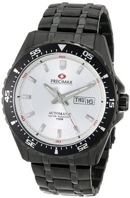 Precimax PX13202 Vintage Automatic White Dial Black Stainless-Steel Band