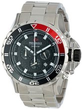 Precimax PX13234 Carbon Pro Black Dial with Silver Stainless Steel Band