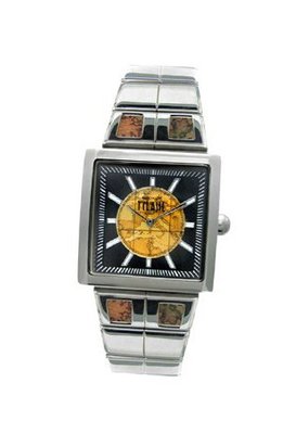 Prima Classe PCD 913/AM Square Stainless Steel Black Dial Geo-Design