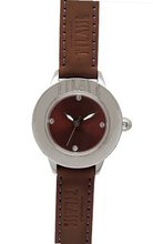 Prima Classe PCD 930/UU Stainless Steel Brown Leather Swarovski Stones