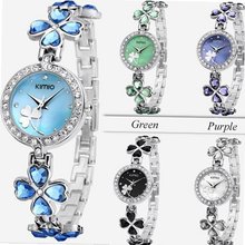 EYKI Best Selling KIMIO Beautiful Ladies Four-leafed Clover Crystal Quartz Bracelet