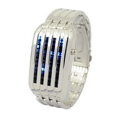 Silver New Fashion 44 LED Digital Lady & Man Binary Wrist - JUST ARRIVE!!!